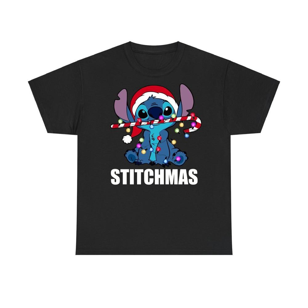 Stitchmas Christmas TShirt Funny Lilo And Stitch Cartoon Xmas Tee