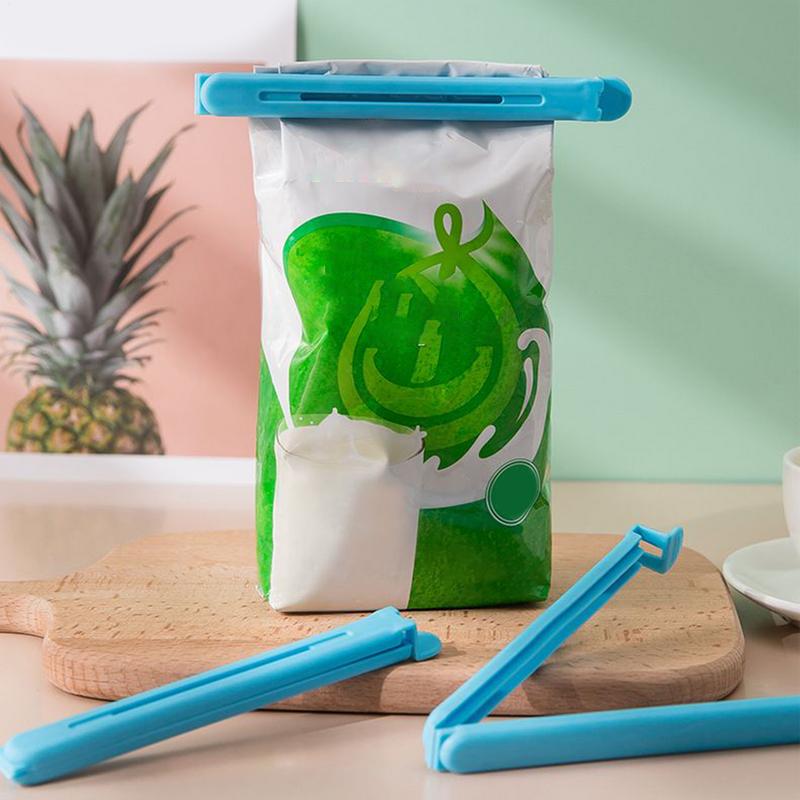 Цветные зажимы для хранения продуктов, зажимы для пакетов с чипсами, набор для герметичного закрытия 12 шт., застежки для снеков разных размеров, многоразовые застежки для хранения на кухне