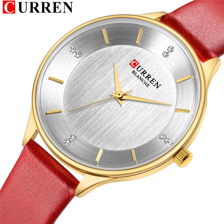 CURREN Новые женские часы Кварцевые часы Simple Women