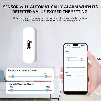 Tuya Умный дом WiFi Термометр и Гигрометр - Беспроводной Мини-датчик температуры и влажности.