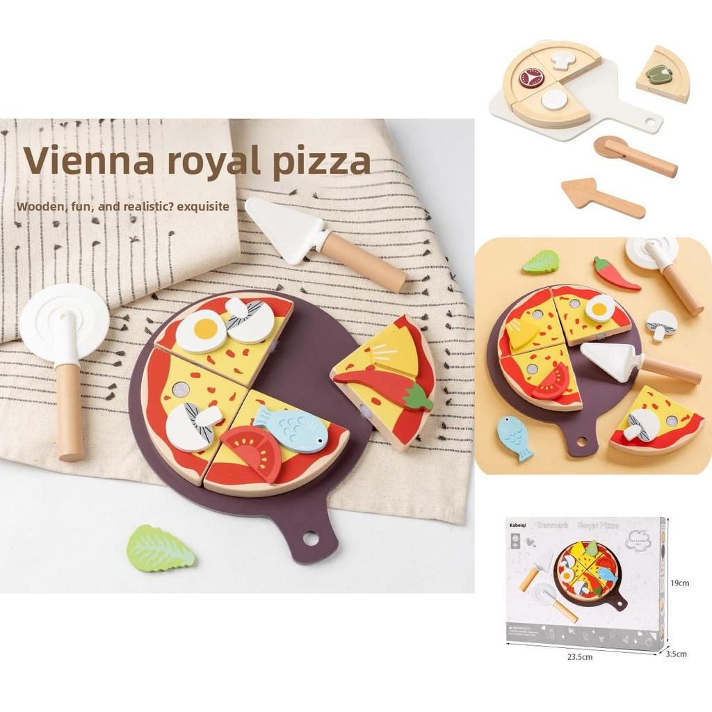 Fun Wooden Simulation Cutting Pizza Kid Toy Set For Skill Development And Creative Play Activities