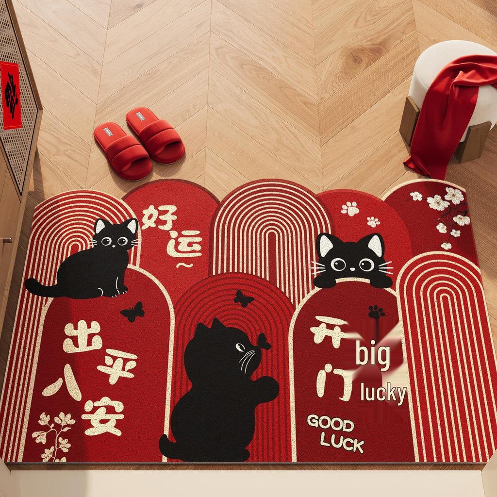 Мультяшный придверный коврик: Скребок для песка, износостойкий, противоскользящий, легко моющийся