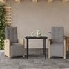 VidaXL Bistro Set with Cushions 3 Pcs, Chairs and Patio Table, Outdoor Terrace Furniture, Modern, Beige 3212584