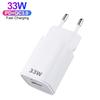 PD 33W QC3.0 Dual Ports  Fast Charger USB Type C Wall Charger US EU Plug Mobile Phone Charger