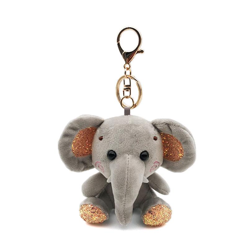 Cute Cartoon Animal Plush Keychain 15Cm Turtle Elephant Tiger Lion Hippo Raccoon Bulldog Bulldog Cat Penguin Monkey Plush Toy