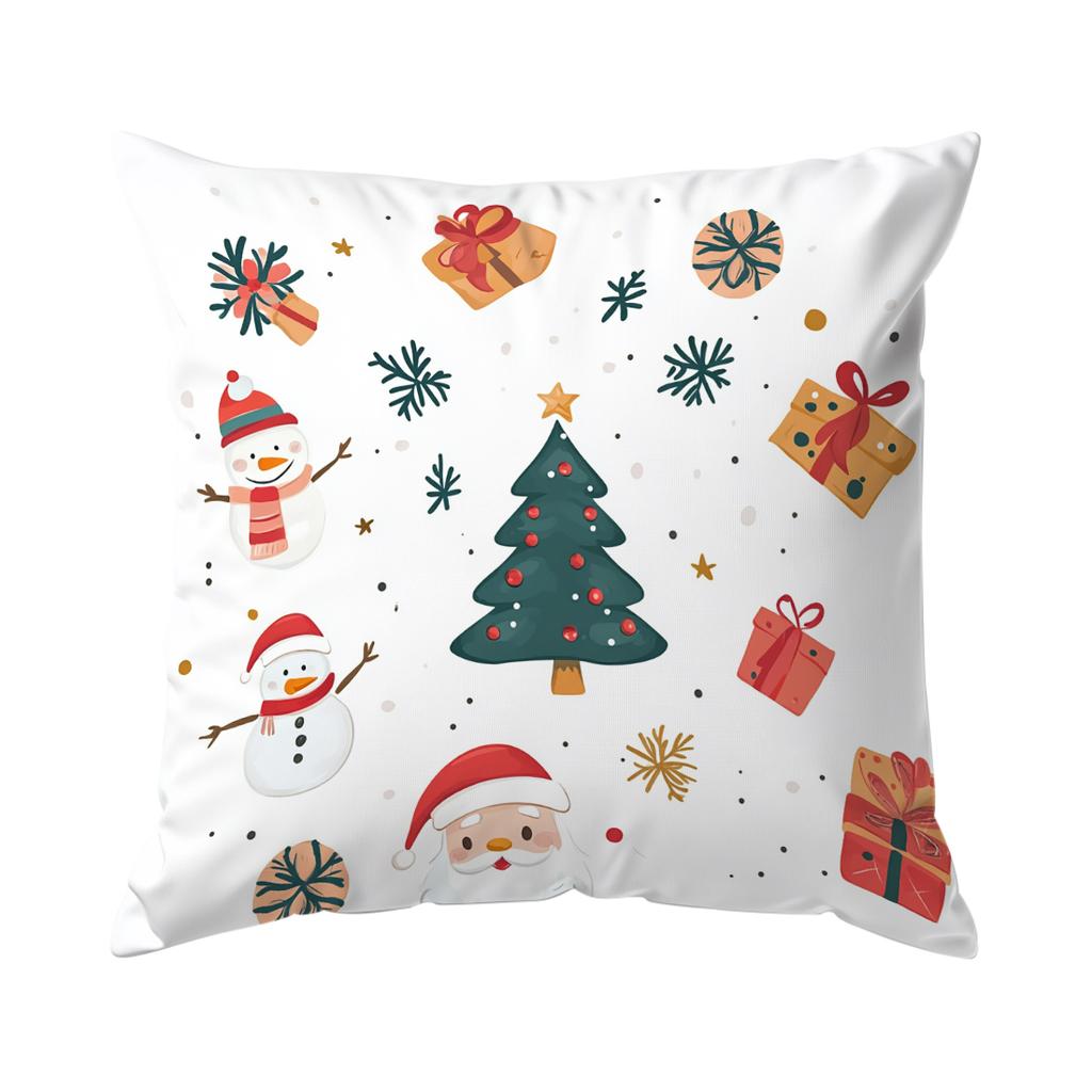 Cartoon Christmas Pillowcase Printed Polyester 40/45/50cm Throw Pillowcover Decorative Sofa Cushion Pillowslip Home Decor