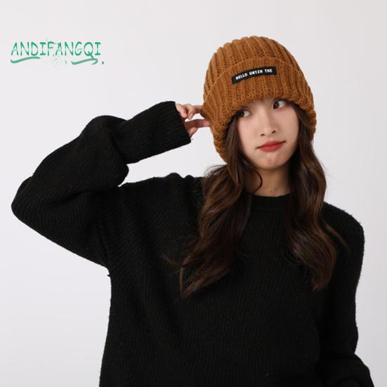 Зимняя теплая шапка - супермягкая эластичная, однотонная, ветрозащитная, утолщенная защита ушей, лыжи на открытом воздухе, женская шапка-бини