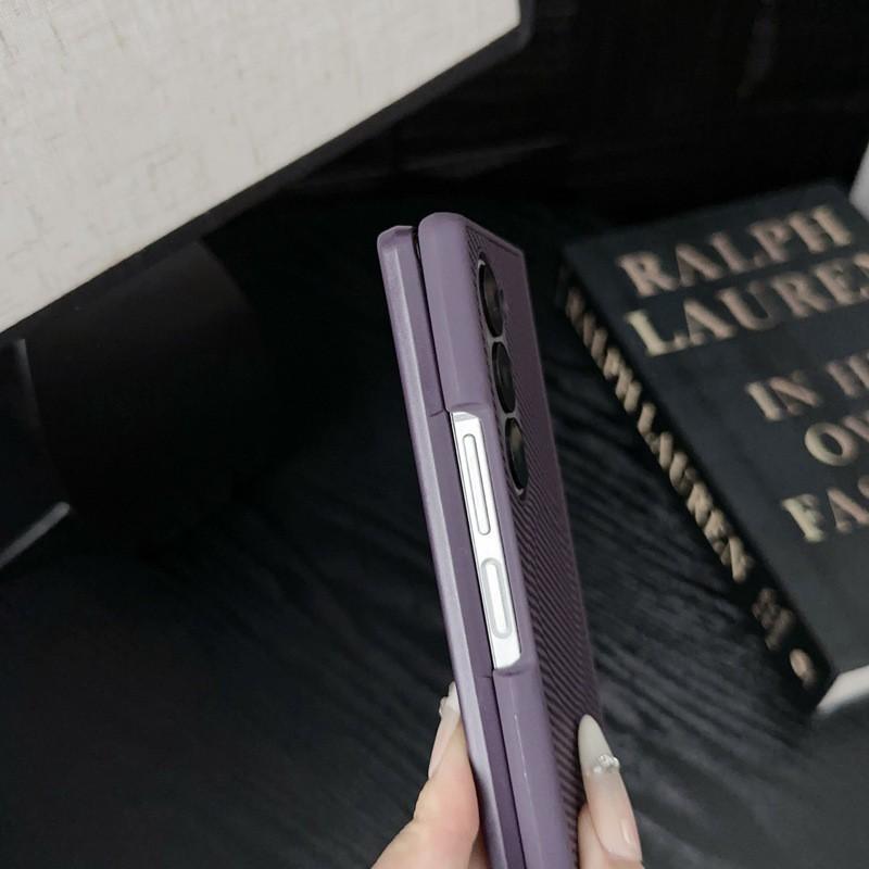 Kevlar Carbon Fiber Flip Case Galaxy Z Fold7 6 5 Magnetic Snap Cover Shockproof Protective Shell