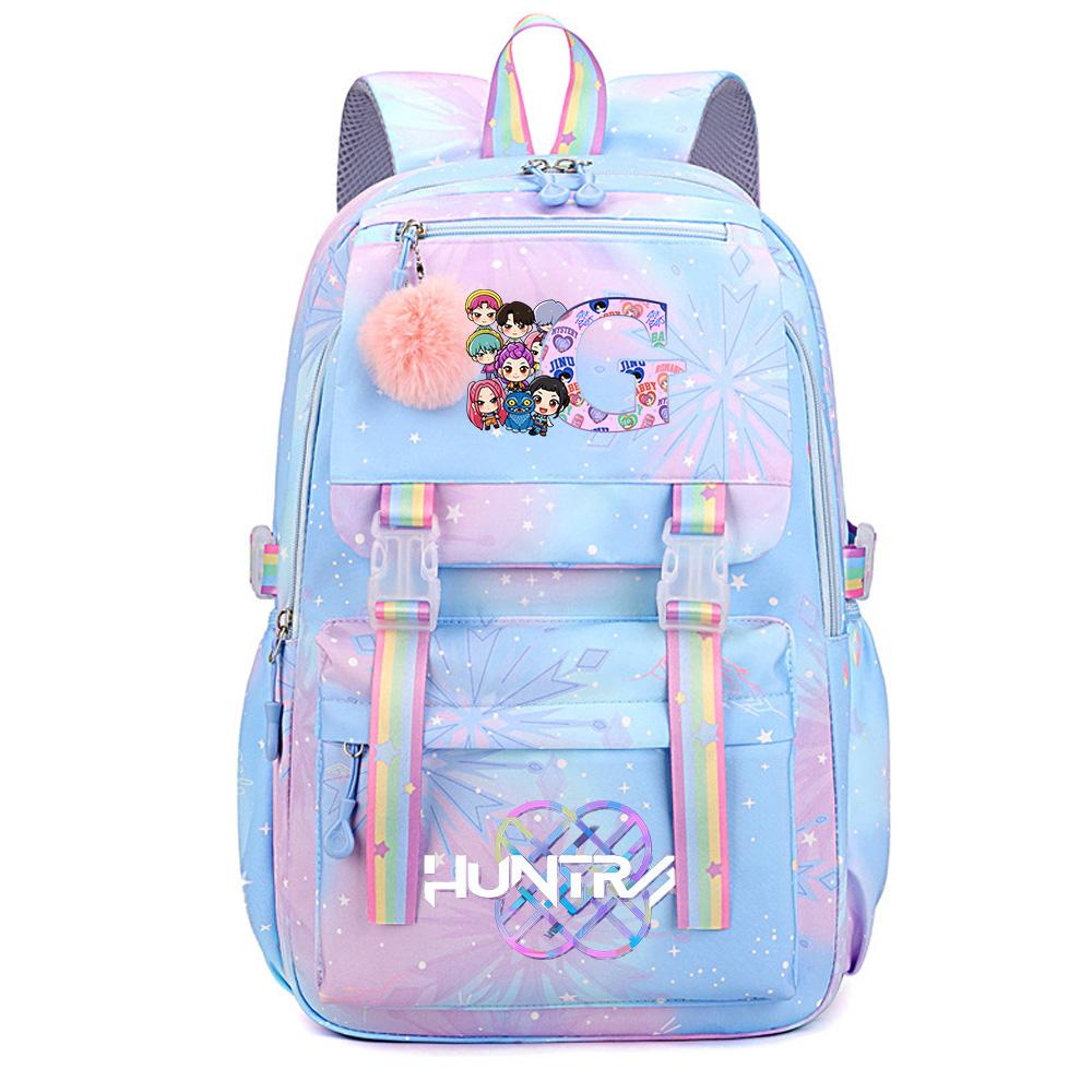 Cute K-Pop Demon Hunters Printed Large Capacity Waterproof Backpack Teenger Student Girl Boy Schoolbag Bookbag Women Large Capacity Travel Bag