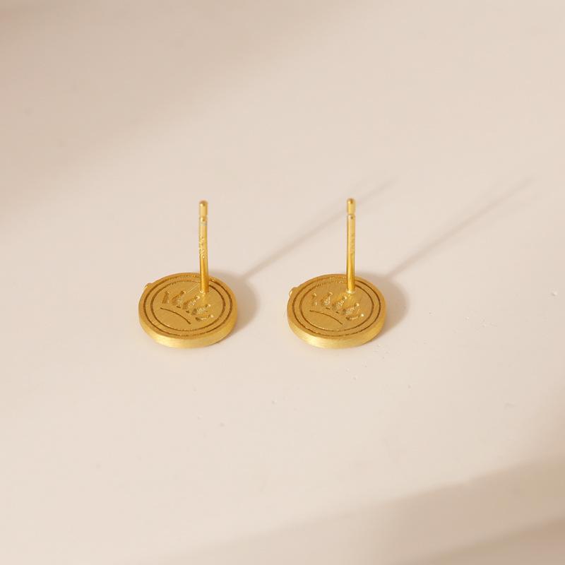 Confession 520 Маленькие золотые серьги-часы для женщин с изысканным модным темпераментом Серьги