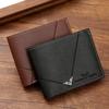 Wallet Men's Short Wallet Men's Youth Fashion Thin Multi-card Space Inner Zipper Horizontal Business Soft Wallet