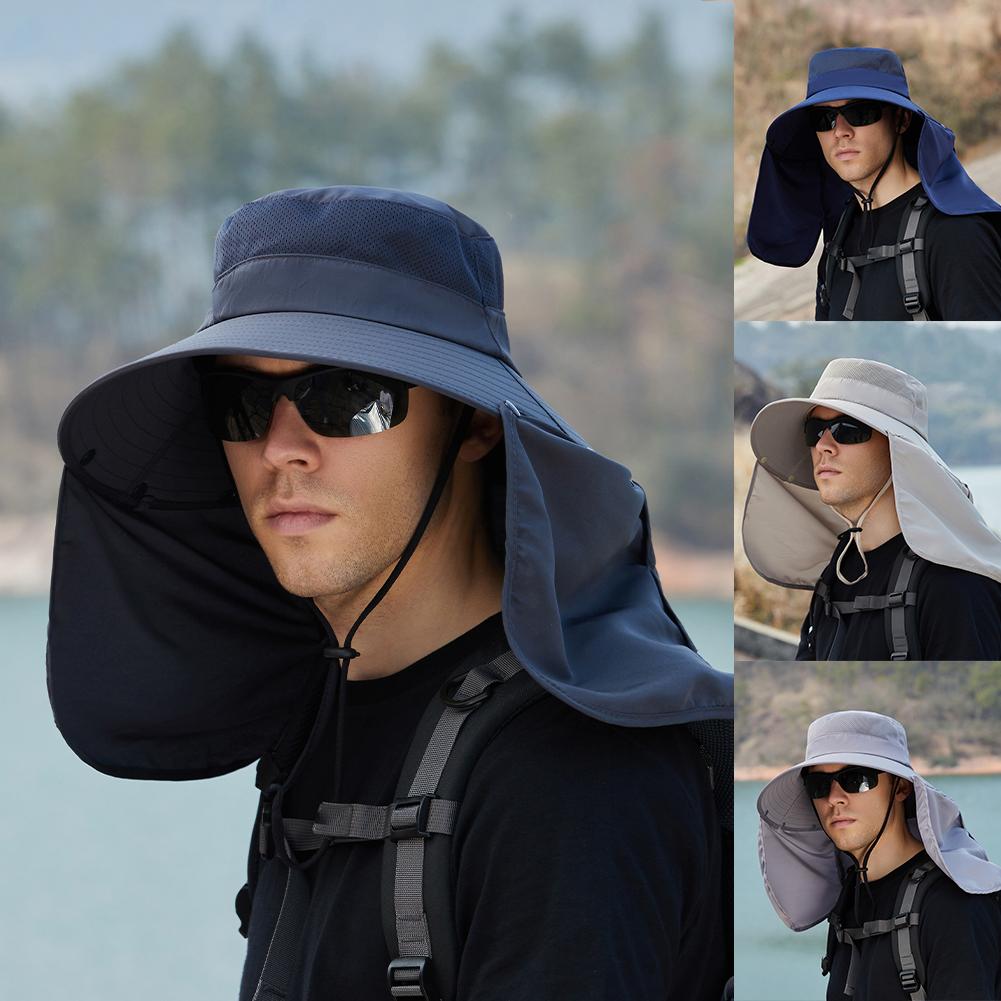 Мужская шляпа для рыбалки, походная шея, защита от солнца на открытом воздухе