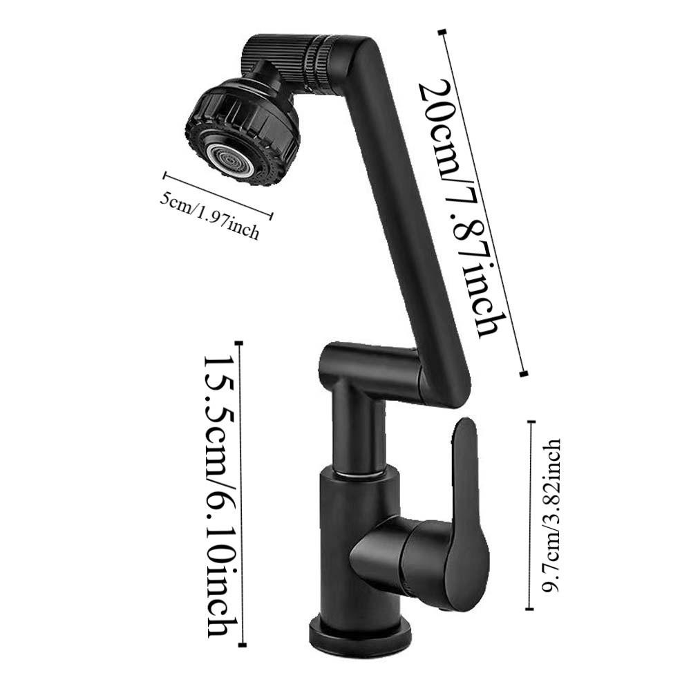 Universal Robotic Arm Faucet Adjustable 360°Rotating Bibcock Dual Mode Faucet  Fixtures Accessories