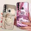 Simple Design Cartoon For Tecno Spark 7P KF7j Case Silicone TPU Black Cover For Tecno Spark7P 7p 6.8" Bumper Phone Cases Fundas