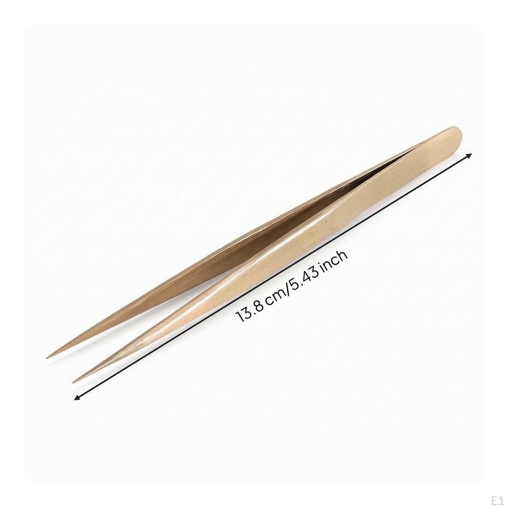 Brass Tweezers Straight Precision Non Tool for Watchmakers, Hobbyists, Jewelry Making,