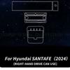 Защитная пленка из ТПУ для Hyundai Santa Fe 2024, аксессуары, наклейка для ремонта центральной консоли интерьера автомобиля, защита от царапин
