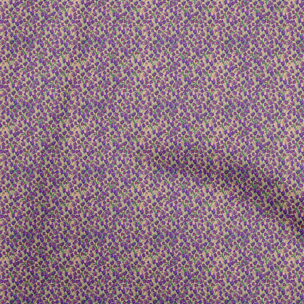 oneOone Cotton Flex Fuschia Pink Fabric Floral Quilting Supplies Print Sewing Fabric By The Yard 40 Inch