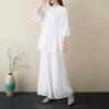 Cotton Linen Yoga Summer Meditation Set Two Piece Tea Clothes