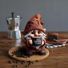 Resin Coffee Gnome Figurine Cute Miniature Sculpture Crafts Desktop Ornament  Background Layout