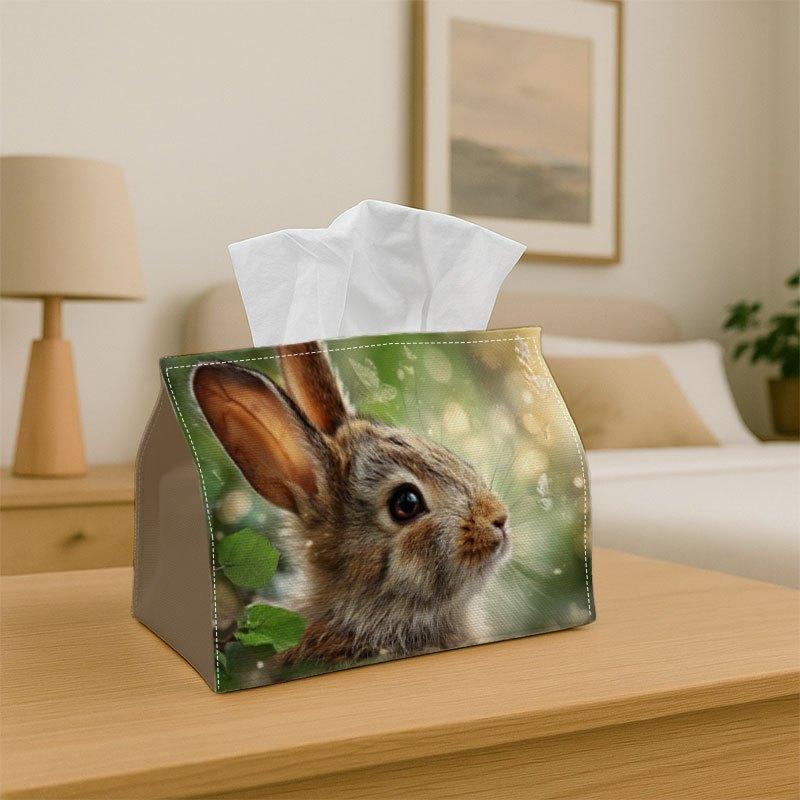 1pc Cute Bunny Tissue Box Holder & Napkin Dispenser - Adorable -Shaped Decorative Organizer with Easy-Access Slot for Tissues, Napkin Rolls/Sheets - C