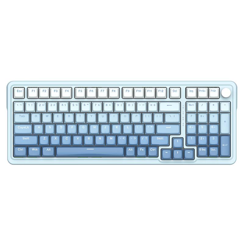 Red Dragon KS99 Tri-mode Wireless RGB Backlit USB-C Mechanical Keyboard Custom-built Full-key Hot-swappable Switches Gaming