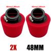 2PCS 35/38-40/42/45/48mm Bent Neck Foam Air Filter Sponge Cleaner Clamp-on Moped Scooter For 110/125/150/250cc Dirt Pit Bike