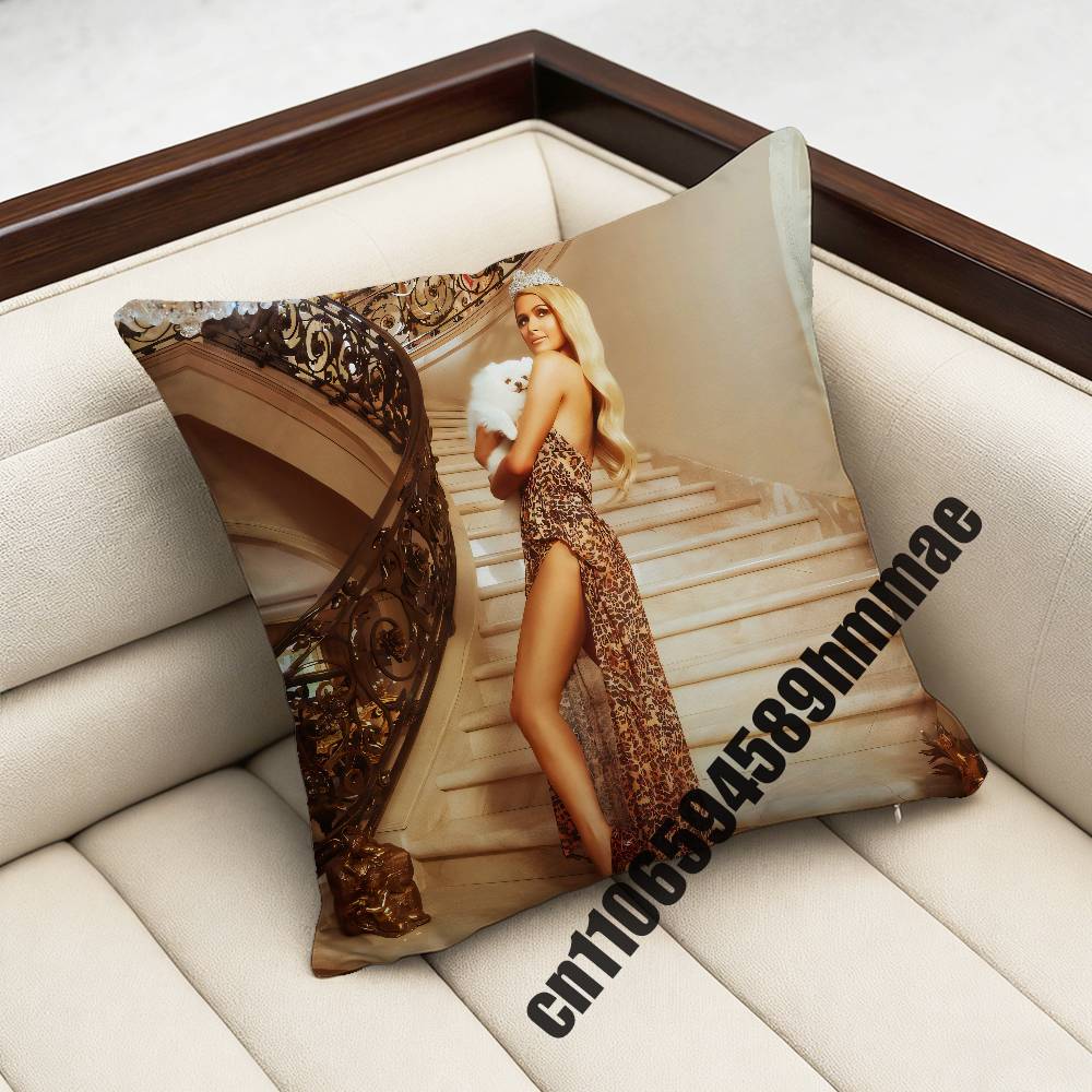 For P-Paris Hilton Throw Pillow Case Sham 30X30Cm 45X45Cm 50X50Cm Square Office Cushion Cover