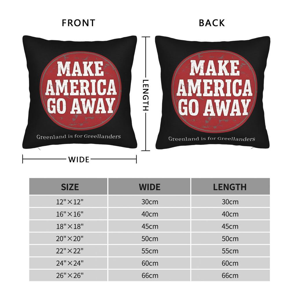 Nu Det Nu uk Greenland flag Pillowcase Polyester Cushion Cover Gift MAGA Throw Pillow Case Cover Home Zippered 4040cm