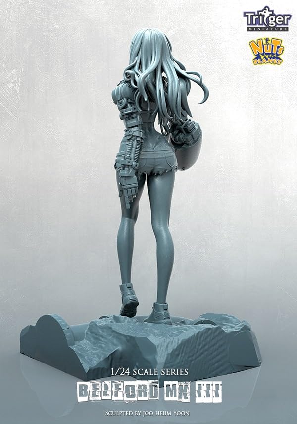 Nuts Planet Девушка-киборг с рукой гориллы Belford MKIII Набор из смолы T75035 1/24 (75мм) (Человек)