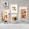 Bohemian Fashion Abstract Girl Art Canvas Painting Nordic Posters and Prints Wall Art Pictures for Living Room Home Decoration