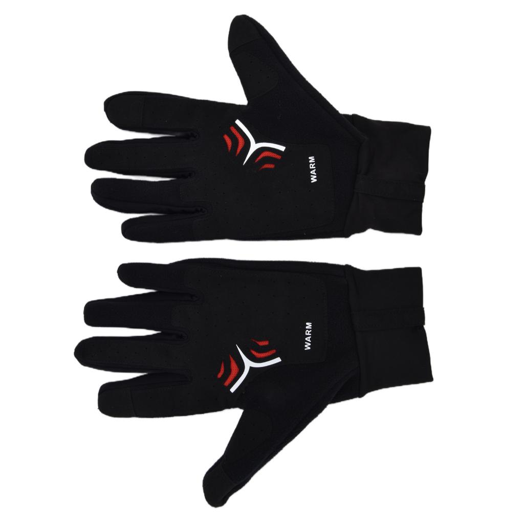 Cycling Gloves Touch Sensitive Waterproof Black Non Slip Windproof Gloves for Outdoor Cycling Travel