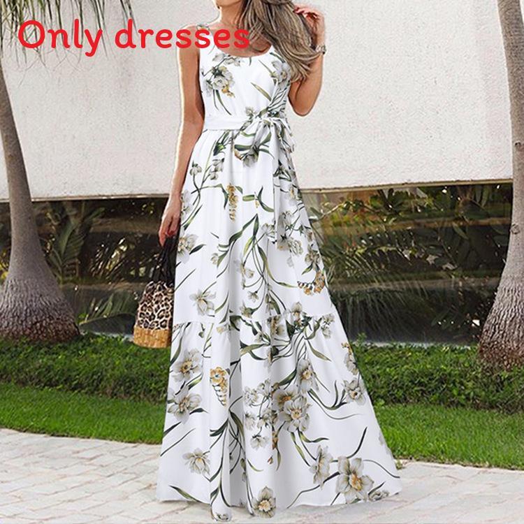 Urban Casual Print Dress With Belt For Summer Fashion Enthusiasts