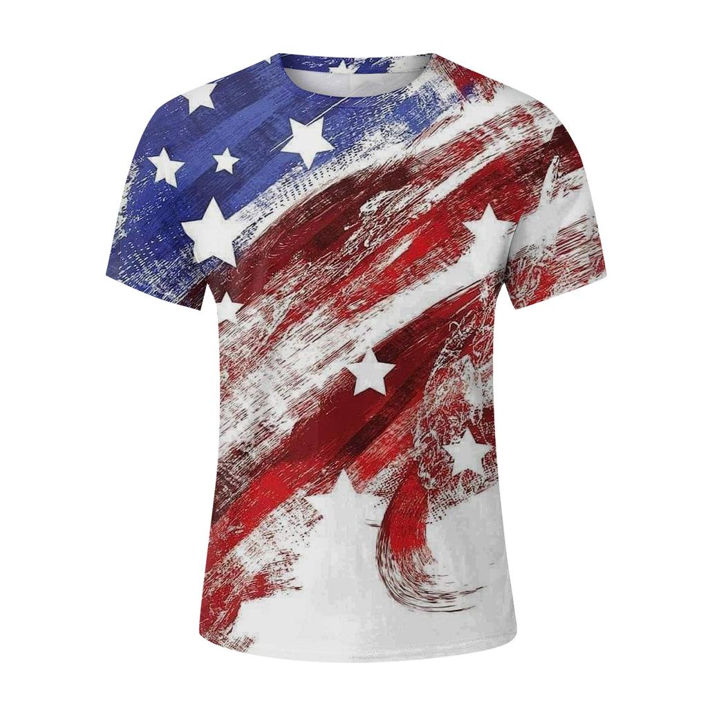 Летний круглый вырез с 3D-принтом, модные повседневные мужские футболки с коротким рукавом