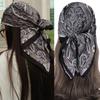 70cm Square Luxury Cashew Print Soft Satin Scarf Ladies Headband Small Hair Scarves Band Female Handkerchief Bandana Foulard