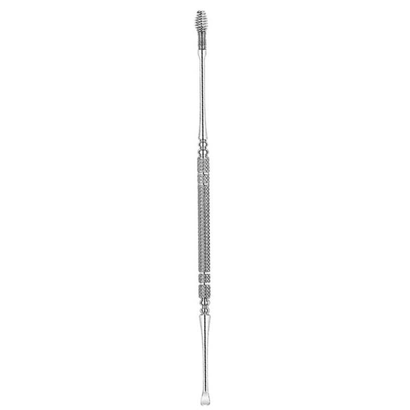 Dual-Head Stainless Steel Earwax Removal Tool – Spiral and Scoop Design for Safe and Effective Ear Care