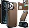 Защитный чехол-кошелек для iPhone с держателем для карт, RFID-экранированием, мужским и женским амортизирующим кожаным держателем, прочный защитный чехол для телефона
