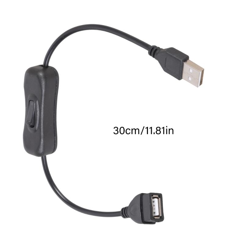 USB-переключатель питания Шнур 30 см / 11,81 дюйма Для маломощных устройств, таких как светодиодные ленты, вентиляторы, лампы Не для передачи данных Шнур питания