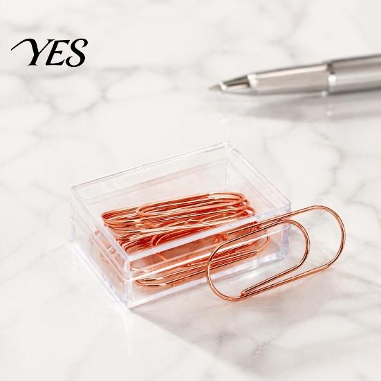 Cute Office Stationery Supplies 10PCS Rose Gold Metal Paper Clips, Decorative Cartoon Shape Desk Accessories Bookmarks, Creative Documents Organizers