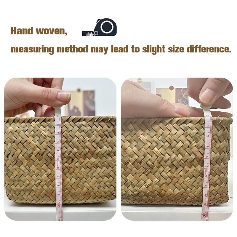 Плетеные органайзеры ручной работы, корзины для хранения, кухонный органайзер, корзина для хранения фруктов, закусок, морской травы, органайзер для косметики и всяких мелочей