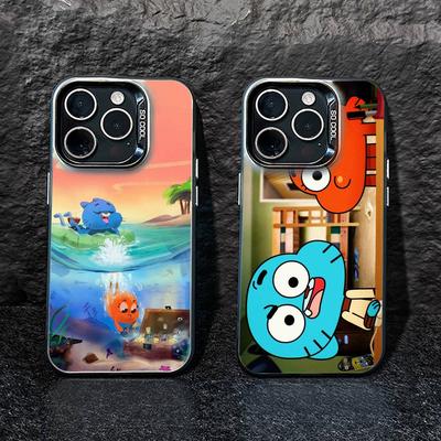 Чехол для телефона D-Gumball и Darwin для iPhone 17,16,15,14,13,12,Pro MAX Черный Матовый Ударопрочный Чехол