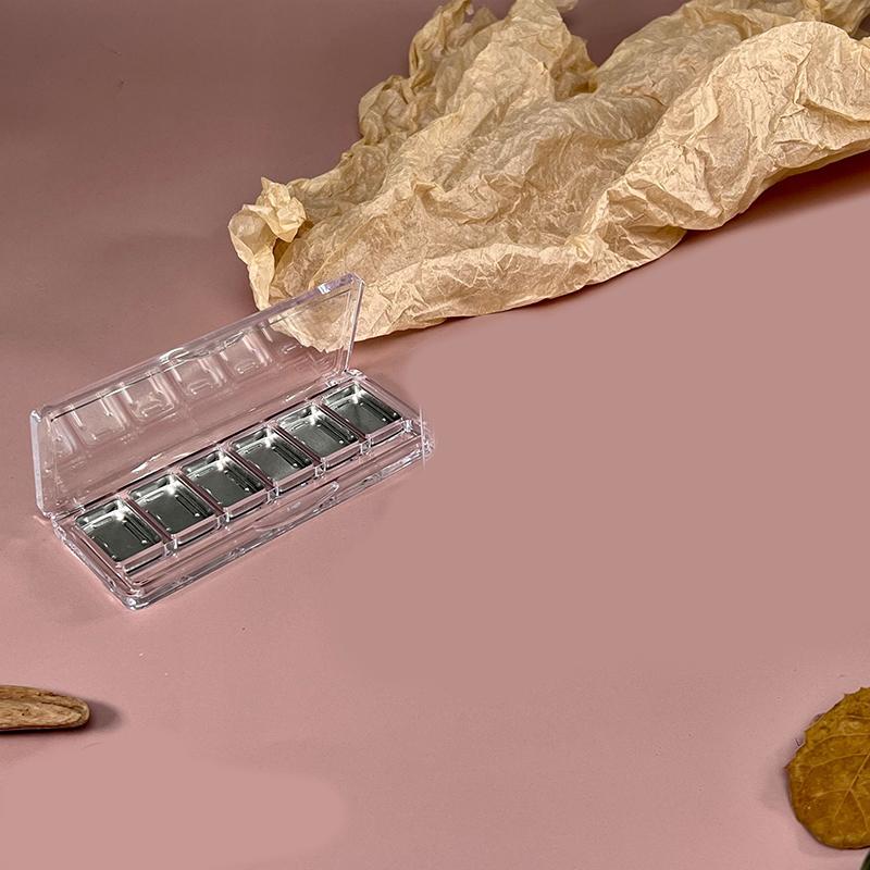 6 Grids Blusher Cosmetics Case Holder Refillable Palette Empty Eyeshadow Dish Makeup Palette Diy Tool Facelift Plate