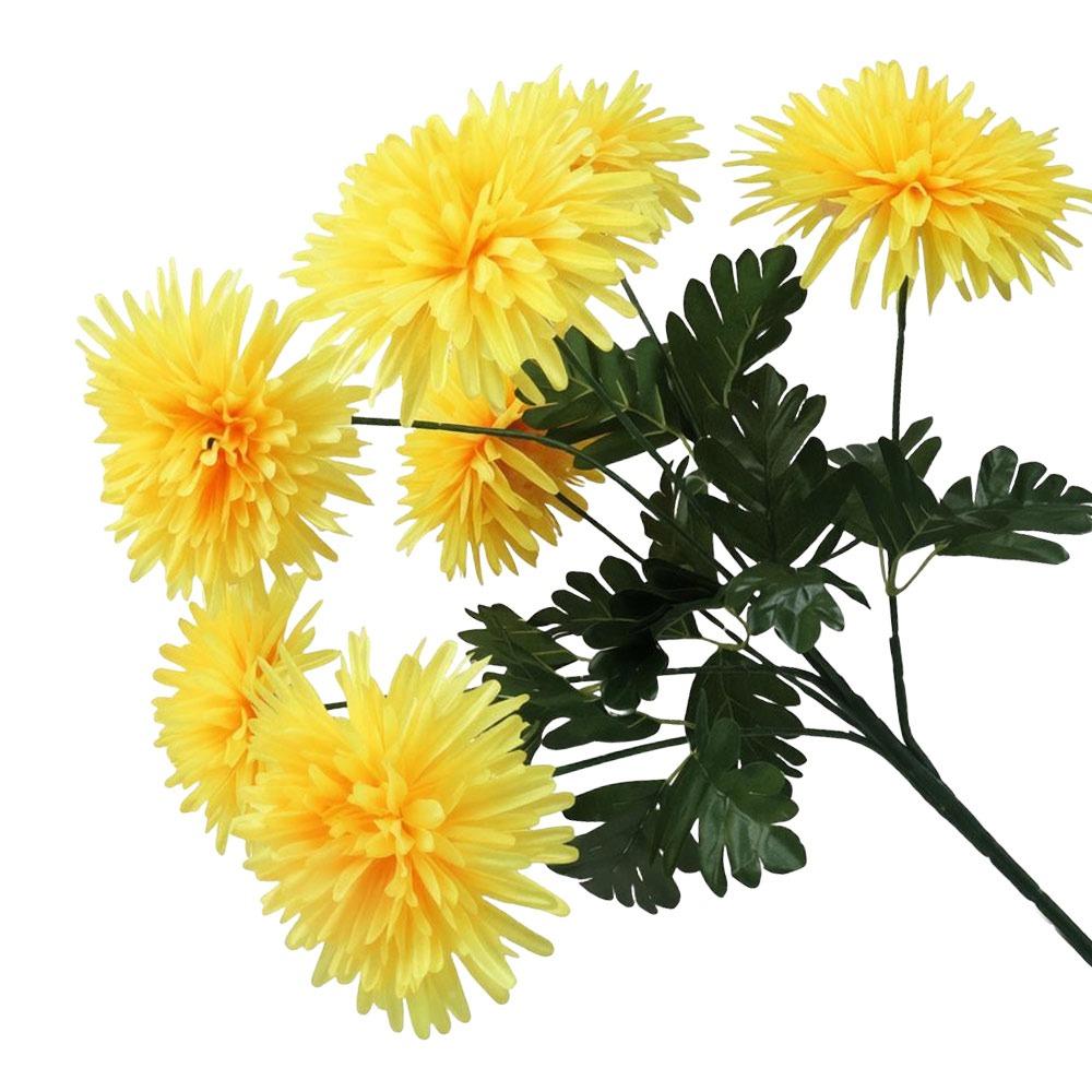 7Head Artificial Flower DIY Flower Silk Chrysanthemum Bouquet Worship Supplies Floral Arrangement Flowers Bouquet