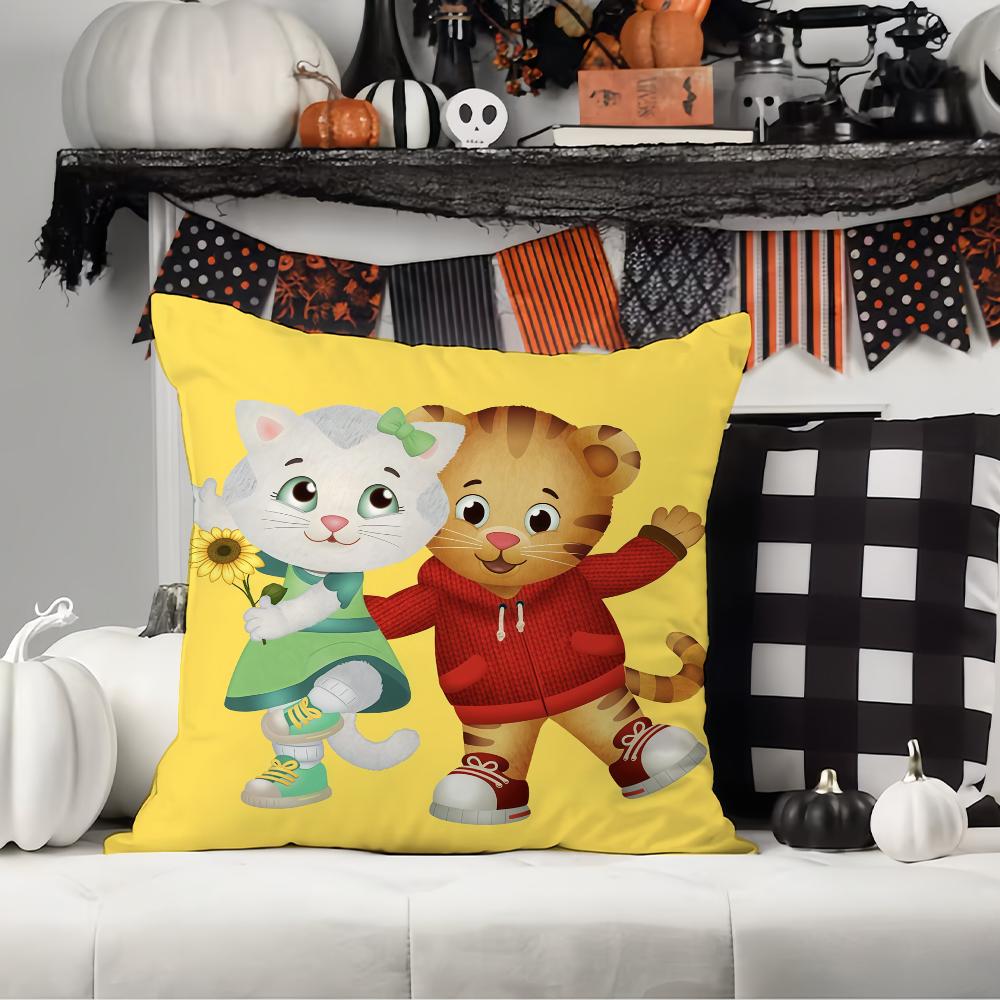Cartoon Daniel Tiger's Neighborhood Pillow Case Office Cushions Suitable For Sofa Car Bedroom Decorative Cushion Cover