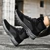 Fashion Casual Leather Mens Mid-Calf Boots Comfy Male Desert Ankle Boots Outdoor Non-Slip Hiking Shoes 2025 New Motorcycle Boots Botas