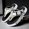 Fashion CYYTL Mens Flip-Flops Slippers Summer Casual Male Sandals Leather Fashion  Outdoor Beach Slides Shoes Printed Platform Fisherman