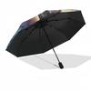 1pc Eagle Fantasy Artwork Fashionable Automatic Opening/Closing Folding Umbrella with 8 Iron Bones, Plastic Handle yy251015010