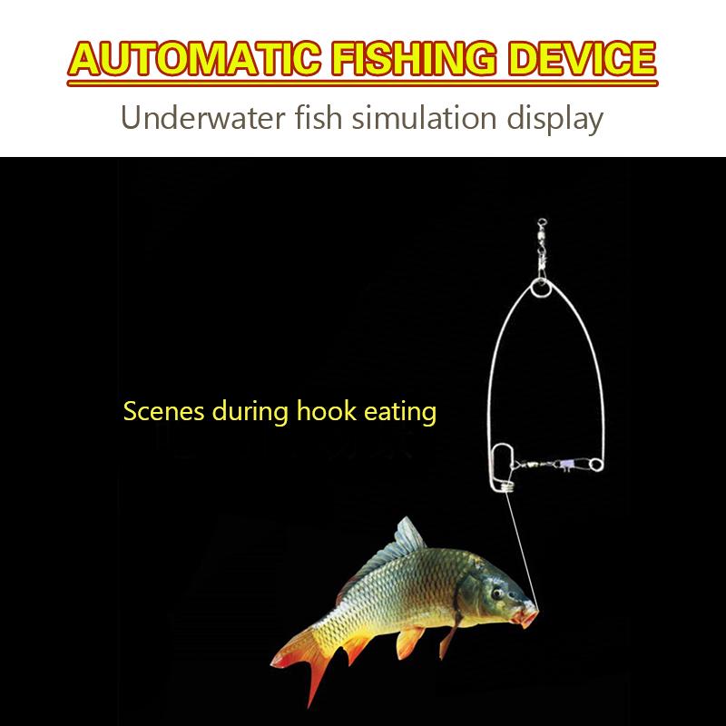 1pc Stainless Steel Spring Fishhook Bait Catch Automatic Fishing Hook Ejection Catapult Full Speed Fishing Accessories