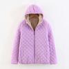Women S Hooded Long Sleeve Thick Cotton Padded Short Coat Casual Winter