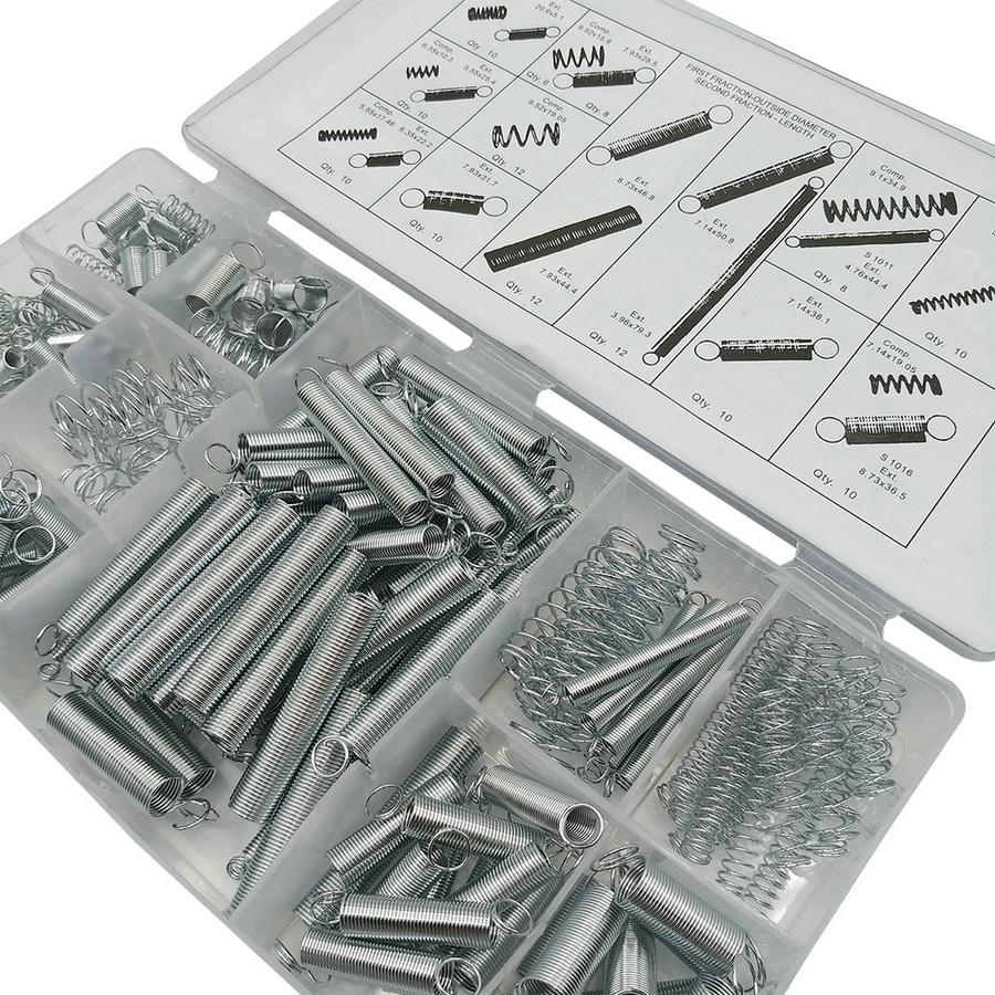 200PCS Spring Assortment Set With Box Compression Extension Springs For Repairs Coil Spring Tension Spring Pressure Kit 20 Sizes