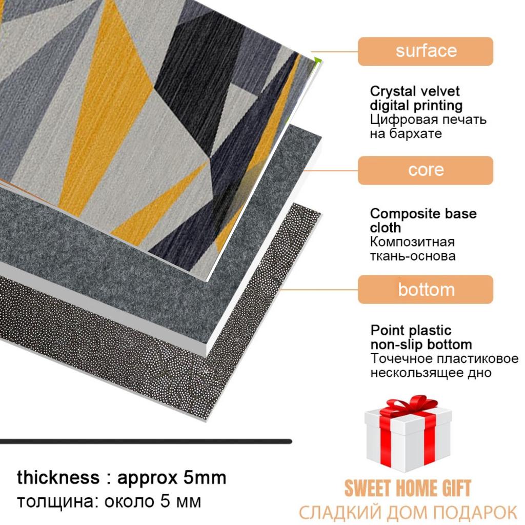 Geometric Carpet for Boys Bedroom Corridor Hallway Rug Persian Living Room Area Rug Flannel Rugs for Kitchen Entrance Doormat